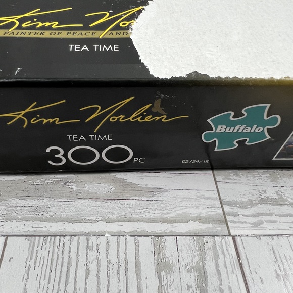 Buffalo Puzzle 300 Birds Tea Time Large Pieces Bird Art Relaxation Whimsical - Picture 2 of 4